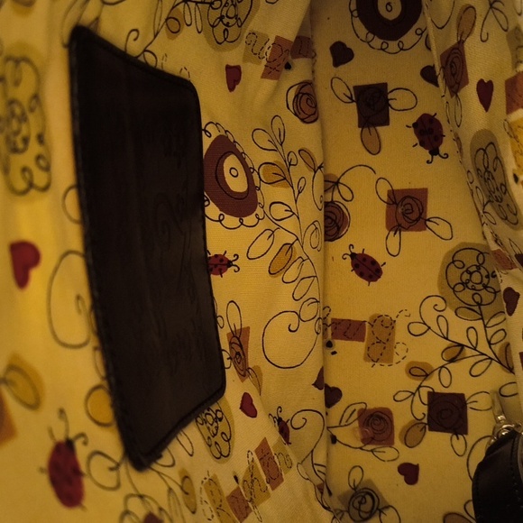 BRIGHTON Raffia Jute Woven Shoulder Bag Purse Handbag Satchel/Brn Leather - Picture 7 of 7